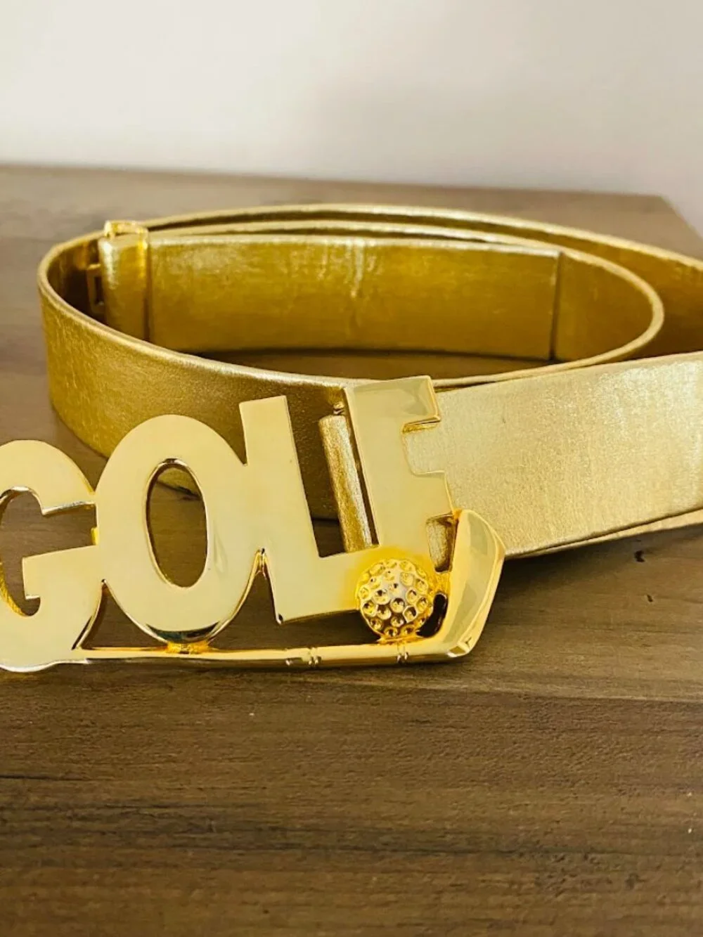 Vintage Dotty Smith Gold Leather 